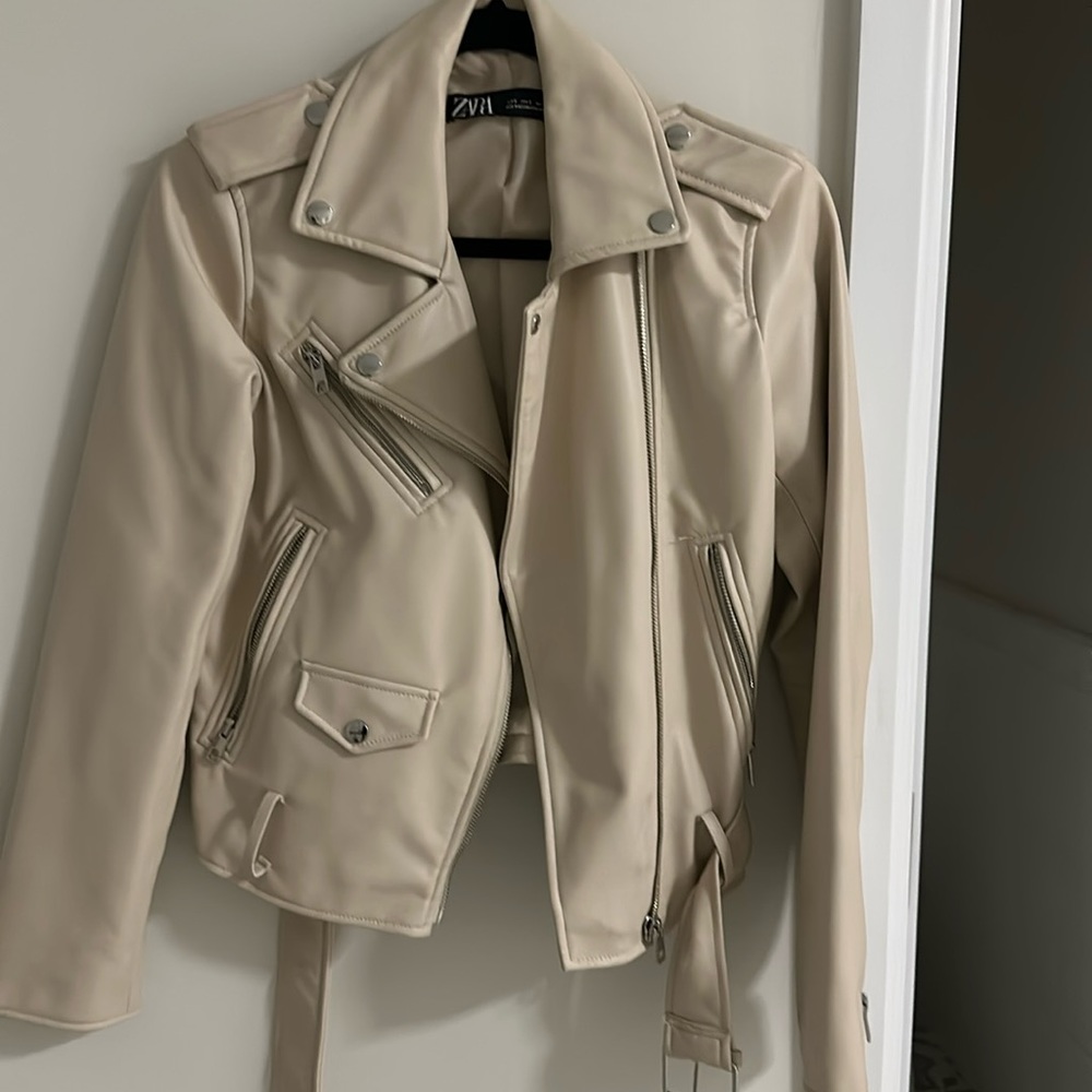 Faux leather jacket. Zara
